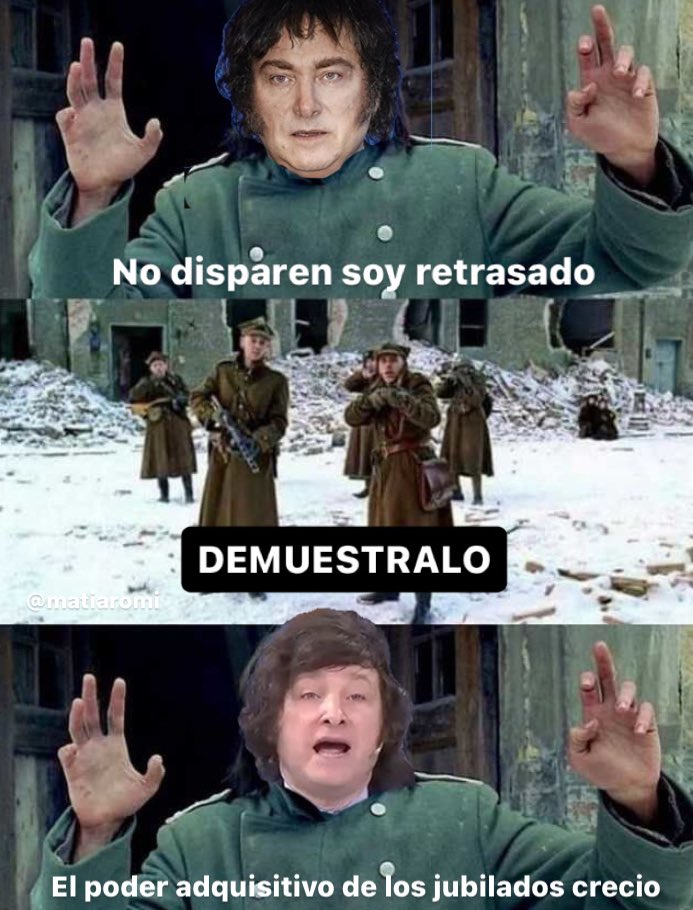 CorellaTej7982's tweet photo. #MileiEsUnaEstafa #milei #Argentina #JavierMilei #MileiVerguenzaMundial #pobreza #nodisparen #omg #boludo 😃🤭🫣 https://t.co/DrihXXiKQa