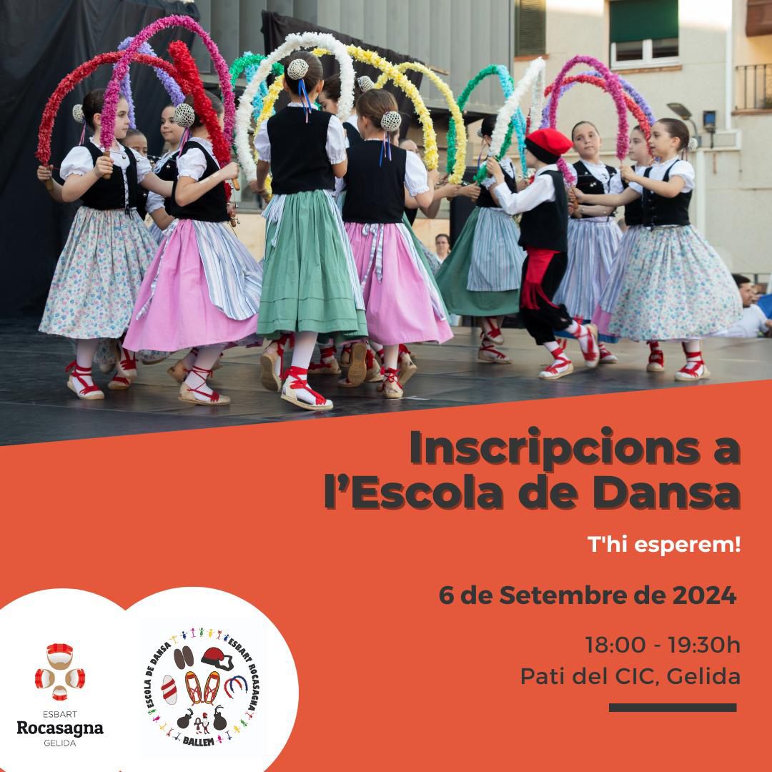 El nou curs de l’Escola de Dansa de l’Esbart  ja és a punt de començar!

El proper Divendres 6, berenarem juntes i iniciarem les INSCRIPCIONS per un nou curs ple de dansa, activitats i moments inoblidables.

Ens trobem a:
📍Pati del CIC
🕔 de 18 a 19:30

Ens veiem divendres!🥰