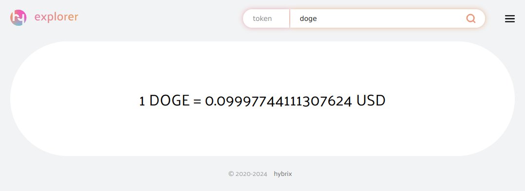hybrix (@hybrix_io) on Twitter photo The hybrix explorer now supports providing price information by way of simple query. 🥰 For example "doge", or "1 doge to usd" will display the current value of Dogecoin in US dollars.
#hybrix #ReFi #DeFi #cryptocurrency
<a href="/CoinsNews24h/">Crypto Helper 24h 📈</a> <a href="/CoinsNewsCom/">Coins News</a> <a href="/Cointelegraph/">Cointelegraph</a>
<a href="/cointokennews/">CoinNews</a> The hybrix explorer now supports providing price information by way of simple query. 🥰 For example "doge", or "1 doge to usd" will display the current value of Dogecoin in US dollars.
#hybrix #ReFi #DeFi #cryptocurrency
<a href="/CoinsNews24h/">Crypto Helper 24h 📈</a> <a href="/CoinsNewsCom/">Coins News</a> <a href="/Cointelegraph/">Cointelegraph</a>
<a href="/cointokennews/">CoinNews</a>