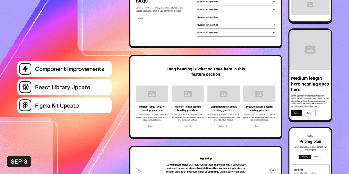 Happy Component Day! 

We've shipped new updates to Relume 🚀

See what the team has been working on:
relume.io/whats-new/sept…