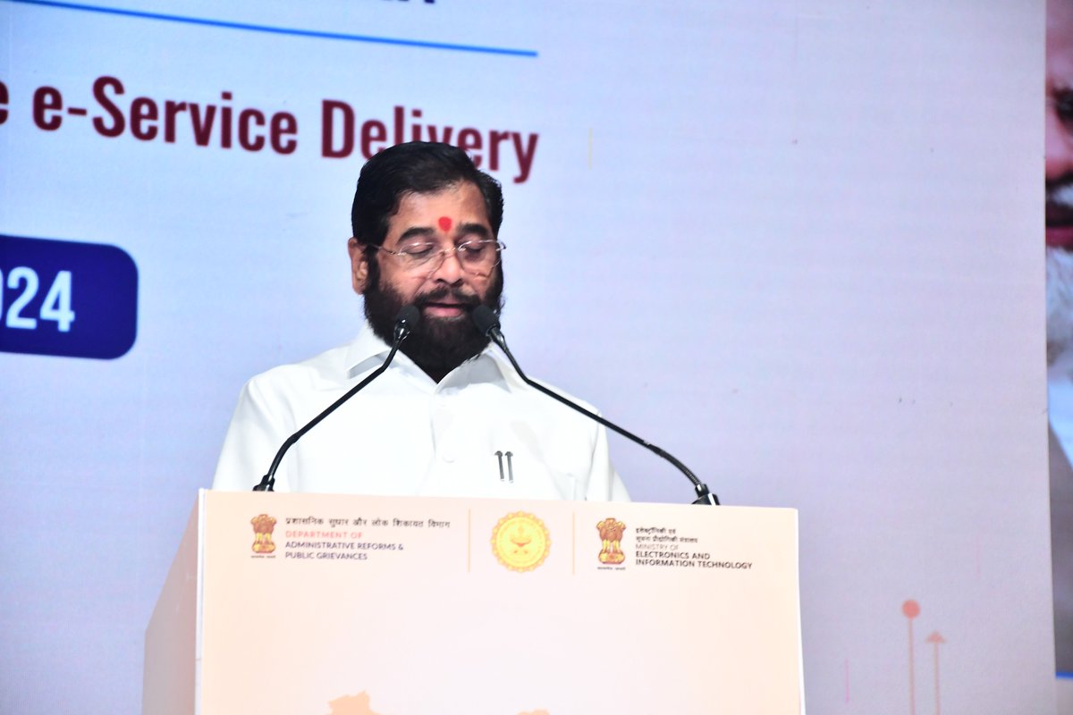 DARPG_GoI's tweet photo. "e-Governance is a mode to change our mindset. With e-Governance comes transparency that enhances the trust of citizens in the government."
- Shri Eknath Shinde, Hon’ble Chief Minister, Government of Maharashtra during the inaugural address at the 27th #NCeG in Mumbai on 03rd September 2024.
#NCeG2024 #eGovernance #DigitalTransformation #DigitalIndia