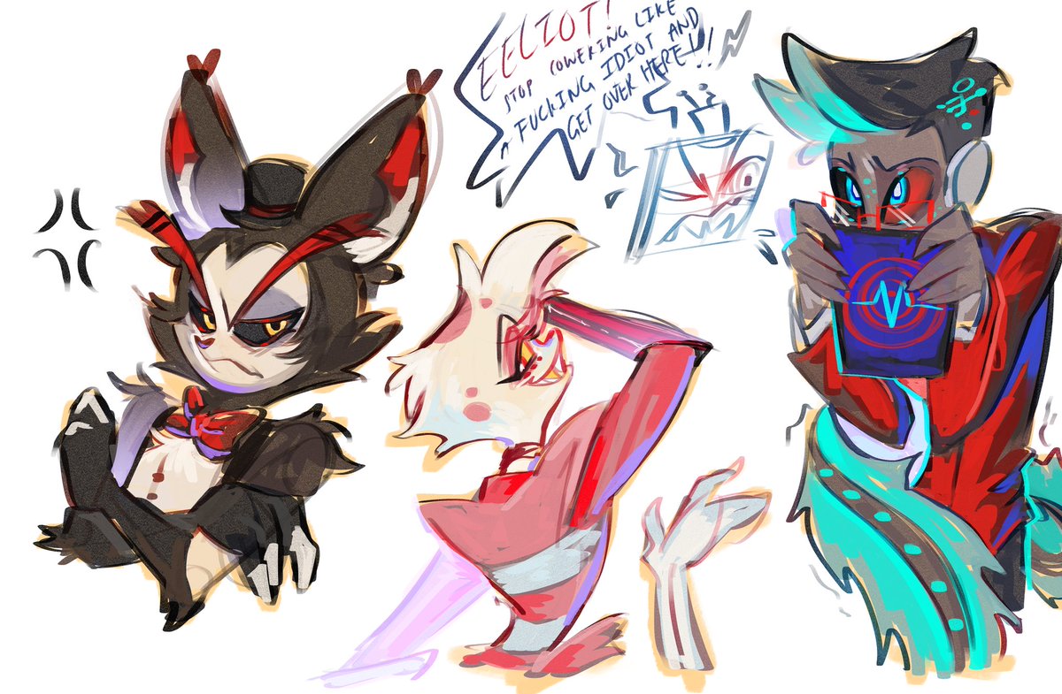 kireimoe's tweet photo. finally got around to sketching Voxs Assistant! Ive been wanting to do that for forever now. 
#HazbinHotel https://t.co/91AwVdJT2H