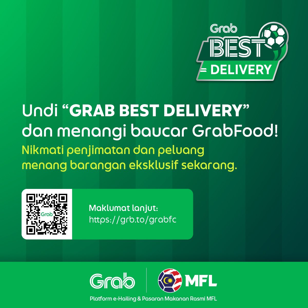 Sertai undian Grab Best Delivery Liga Super 2024-2025 dan seorang pengundi bertuah akan berpeluang untuk memenangi baucar Grab bernilai RM100! 

👉 malaysianfootballleague.com/Content/Post/W…

Tertakluk terma &amp; syarat.
#GrabBestDelivery #PialaFA2024-25 #LigaMalaysia #DemiLigaKita