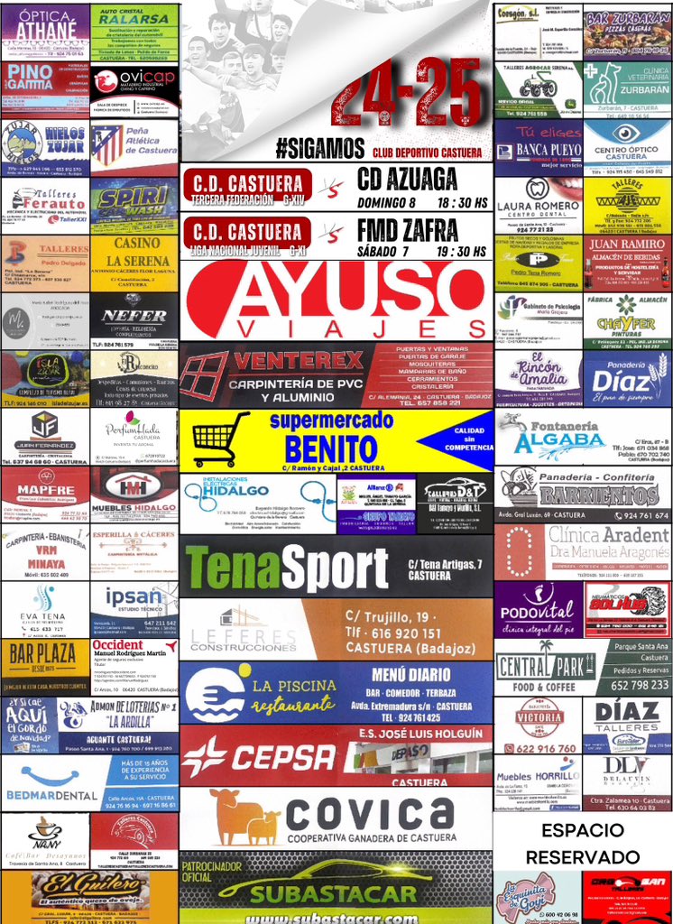 CastueraCd's tweet photo. 𝗧𝗘𝗥𝗖𝗘𝗥𝗔 𝗥𝗙𝗘𝗙
Comienza la liga para nuestro equipo Senior.

𝗟𝗜𝗚𝗔 𝗡𝗔𝗖𝗜𝗢𝗡𝗔𝗟 𝗝𝗨𝗩𝗘𝗡𝗜𝗟
Segundo partido de liga, en casa.

Info: 👇🏿

#aguantecastuera ⚪️🔴 https://t.co/jgDn5ntPEB