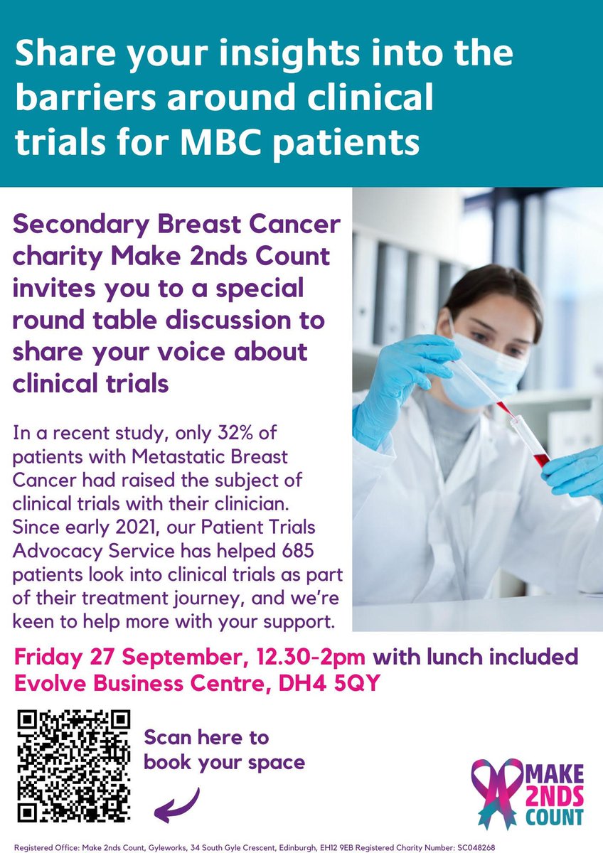🗣️Amazing free event 4 clinical nurse specialists working in secondary (metastatic)breast cancer, an event that allows a review +insights on barriers 2 accessing clinical trials and potential interventions. Register now 2 secure your spot here shorturl.at/Td0GB