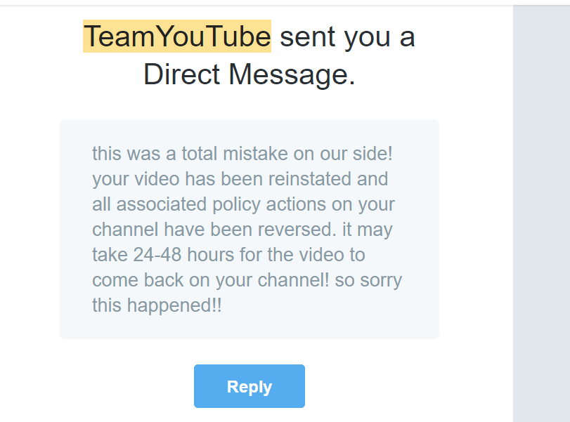 SPINLIFEtv's tweet photo. Hi @TeamYouTube , we have been given another strike and we have not breached any policy.  Recently we've only handled this via DM but after the last experience we want to bring this public to make sure it gets the attention we think it deserves.

We believe are getting targeted either by being reported by individuals, individuals within YouTube who are anti gambling and going on their own agenda outside of YouTube's policy or being reviewed on appeal by individuals who do not care to check the actual content and subject at hand.  If not this, then the policy is inconsistent and lacking transparency at the very least.

On the 12th July you got back to us stating our strike was overturned on re appeal. After being given the strike and losing the subsequent appeal someone actually looked at it and you said it was a total mistake your end (screenshot 1)

On the 7th August you got back to us in exactly the same fashion, after a strike, losing the appeal and then re-appeal  we were told it was a mistake your end (screenshot 2)

On the 12th August, just 5 days later we got yet another strike, lost the appeal, went to re-appeal  and were told that the strike won't get overturned.

Now please be aware during this period, nothing changed in our content, so make of that what you will. The only difference was the agent dealing with the last  one which was not overturned, told me all gambling on YouTube was prohibited. This is not the case and there are an unknown amount of gambling channels on YouTube from online casino, live casino, sports betting, poker etc. 

In our latest stream that received the strike (https://t.co/8omBjaRRdl), we don't display the casino we are on, we don't have any links to any casinos, we don't have any signposting to any casinos. There is nothing that breaches the sale of regulated goods policy that we got the strike is for.

Please can you give the stream in question a proper review, with fresh eyes and by someone who will be unbiased in review and if we have breached the sale of regulated goods policy please give us a clear and transparent reason as to where so we can take action going forward and shed light on a now recurring issue that has increased in frequency over the last 2 months, after 7 years of streaming on YouTube without issue.  Please have some compassion and support for your loyal creators.