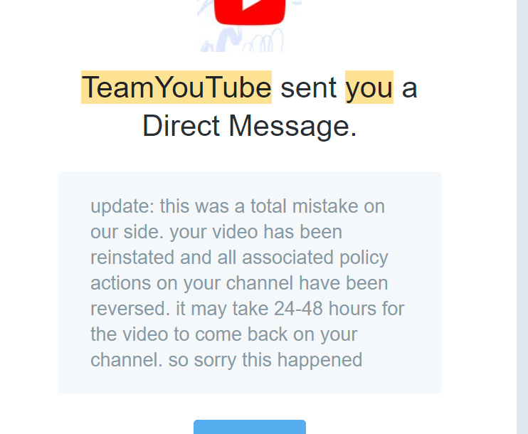 SPINLIFEtv's tweet photo. Hi @TeamYouTube , we have been given another strike and we have not breached any policy.  Recently we've only handled this via DM but after the last experience we want to bring this public to make sure it gets the attention we think it deserves.

We believe are getting targeted either by being reported by individuals, individuals within YouTube who are anti gambling and going on their own agenda outside of YouTube's policy or being reviewed on appeal by individuals who do not care to check the actual content and subject at hand.  If not this, then the policy is inconsistent and lacking transparency at the very least.

On the 12th July you got back to us stating our strike was overturned on re appeal. After being given the strike and losing the subsequent appeal someone actually looked at it and you said it was a total mistake your end (screenshot 1)

On the 7th August you got back to us in exactly the same fashion, after a strike, losing the appeal and then re-appeal  we were told it was a mistake your end (screenshot 2)

On the 12th August, just 5 days later we got yet another strike, lost the appeal, went to re-appeal  and were told that the strike won't get overturned.

Now please be aware during this period, nothing changed in our content, so make of that what you will. The only difference was the agent dealing with the last  one which was not overturned, told me all gambling on YouTube was prohibited. This is not the case and there are an unknown amount of gambling channels on YouTube from online casino, live casino, sports betting, poker etc. 

In our latest stream that received the strike (https://t.co/8omBjaRRdl), we don't display the casino we are on, we don't have any links to any casinos, we don't have any signposting to any casinos. There is nothing that breaches the sale of regulated goods policy that we got the strike is for.

Please can you give the stream in question a proper review, with fresh eyes and by someone who will be unbiased in review and if we have breached the sale of regulated goods policy please give us a clear and transparent reason as to where so we can take action going forward and shed light on a now recurring issue that has increased in frequency over the last 2 months, after 7 years of streaming on YouTube without issue.  Please have some compassion and support for your loyal creators.