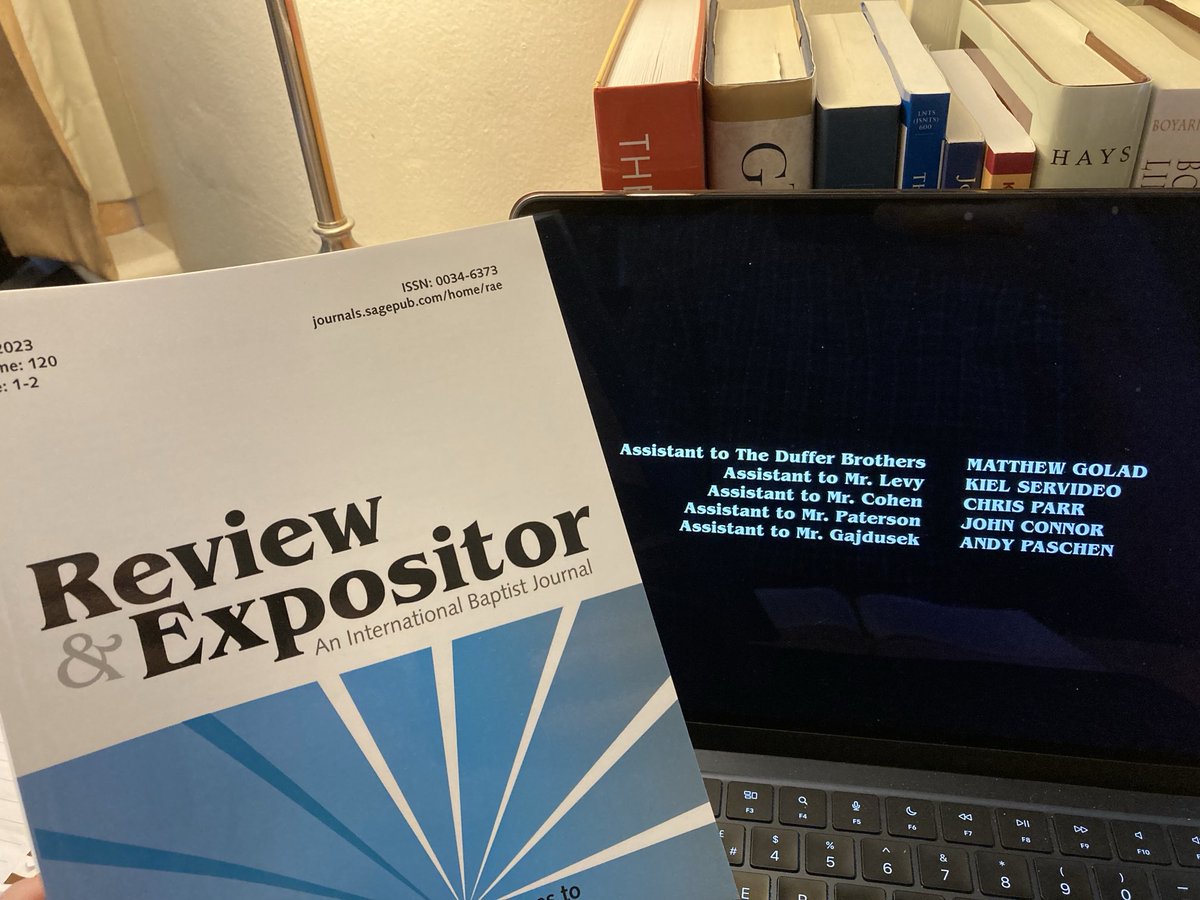 Fun possible discovery—the fonts for ⁦<a href="/Stranger_Things/">sƃuᴉɥʇ ɹǝƃuɐɹʇs</a>⁩ the flagship academic journal for Baptist scholarship seem to match, which I find to be very cool.