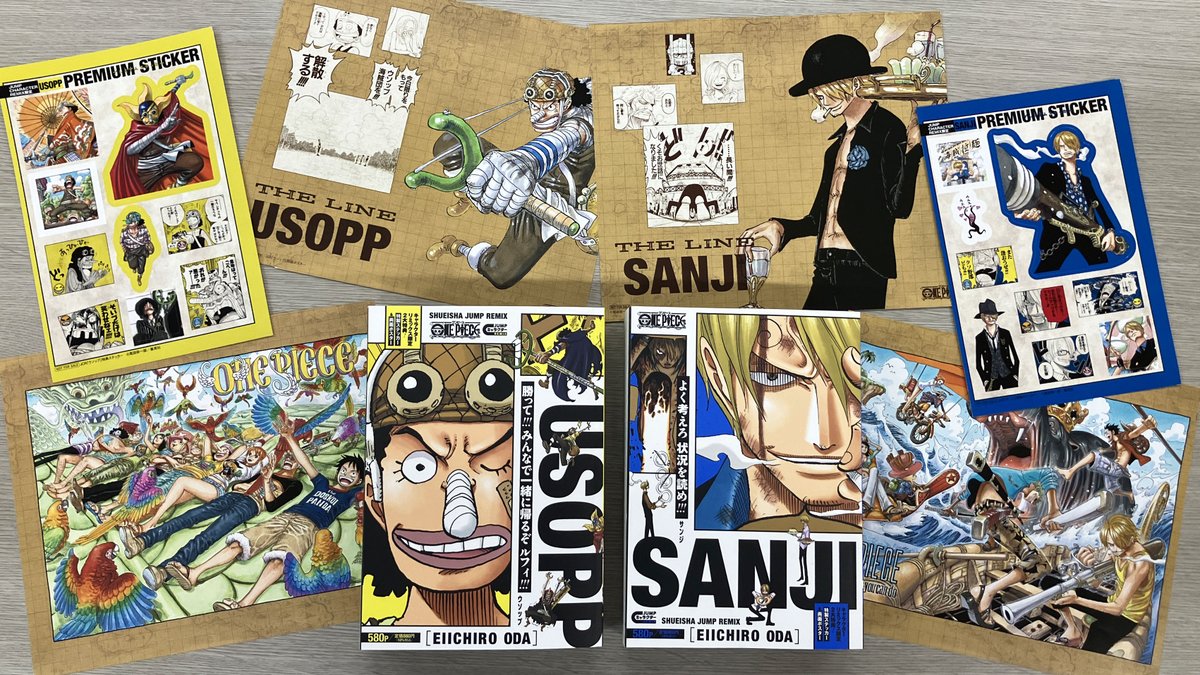 ONE PIECE 全巻セット + プレミアムステッカー　リミックス ONE PIECE 全巻セット + プレミアムステッカー リミックス