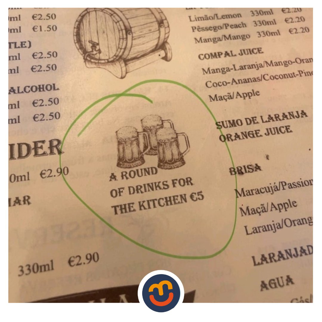 Een briljant idee om de keukenbrigade te waarderen. Met €5 laat je zien dat je hun harde werk ziet. Kleine gebaren, groot effect. Laten we samen zorgen dat iedereen zich gezien voelt, ook achter de schermen. 💚  #Carlosmomentje #waardering #dankjewel #kleingebaargrootverschil