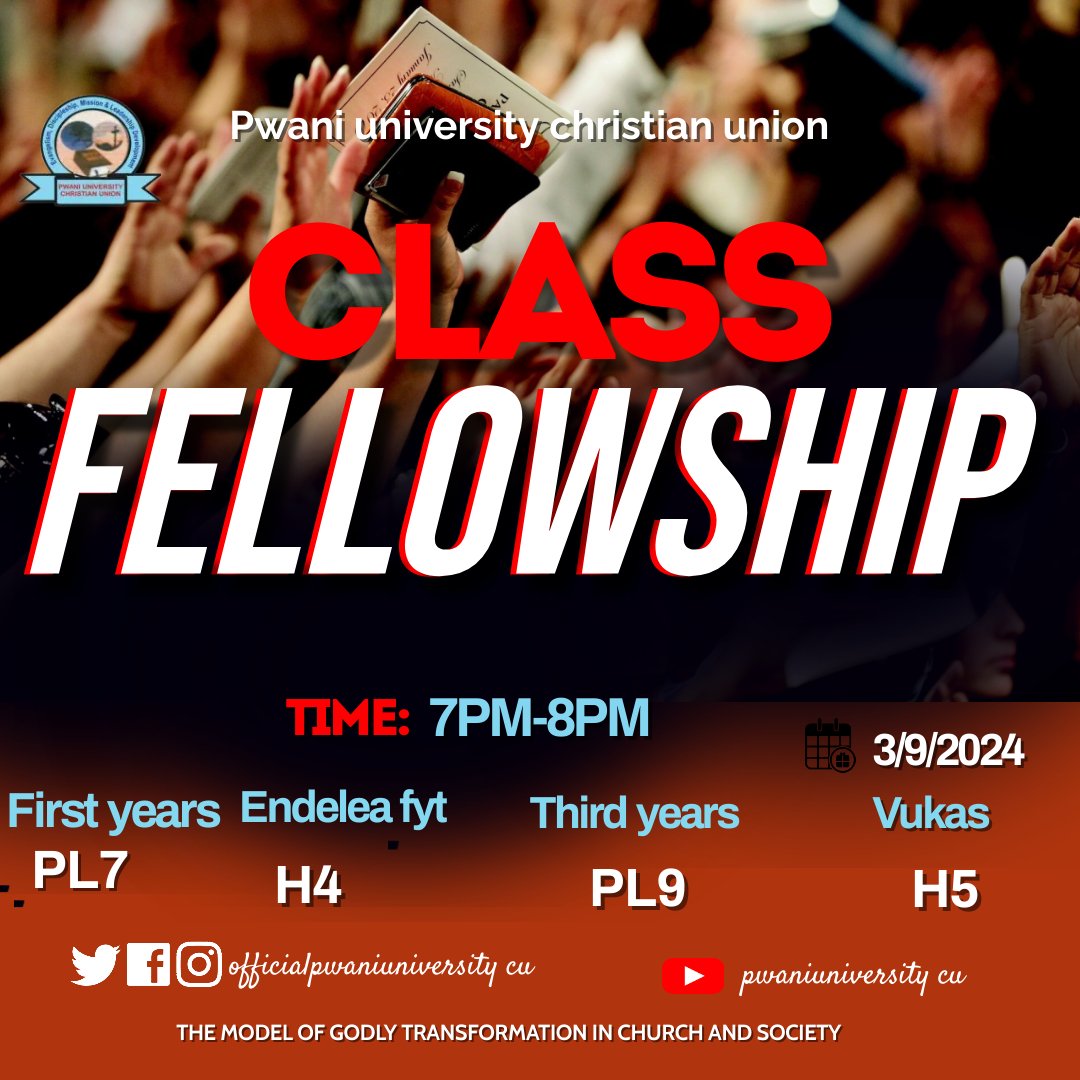 PucUnion's tweet image. Welcome today For Class fellowship, know where you belong