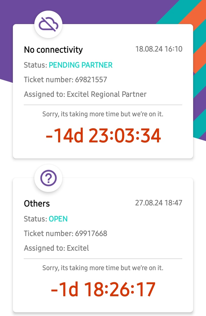 __i_am_root__'s tweet photo. @excitel_rocks - I've been Facing no internet connectivity since 20 days. I've contacted multiple times to customer care registered a complaint multiple times but there is no progress. I'm just stucked because of 6 months subscription will never recommend to anyone.

Please close https://t.co/r6jnQFdO5s