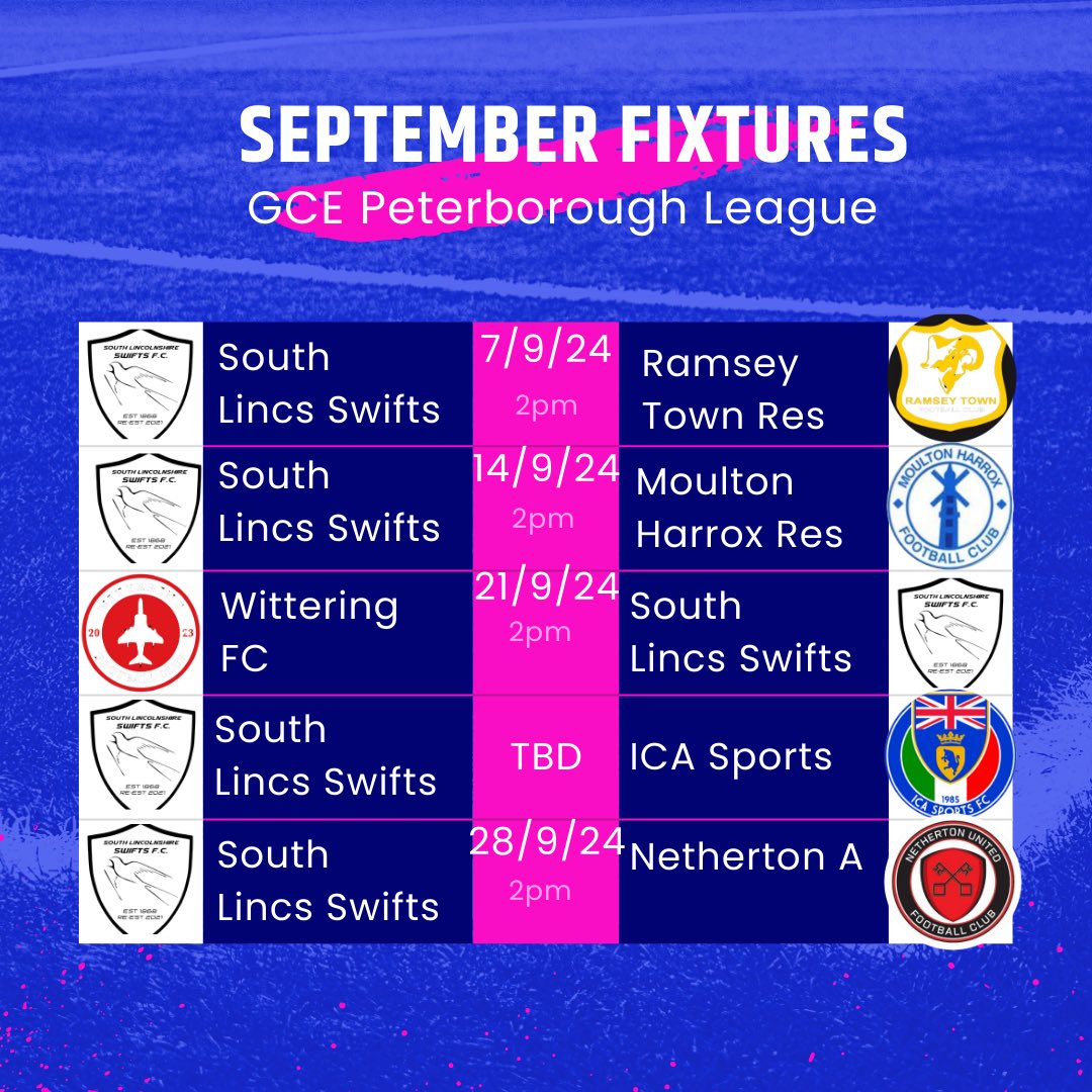 SLSwifts's tweet photo. September fixtures 🗓️ https://t.co/FoiOkYr5rw
