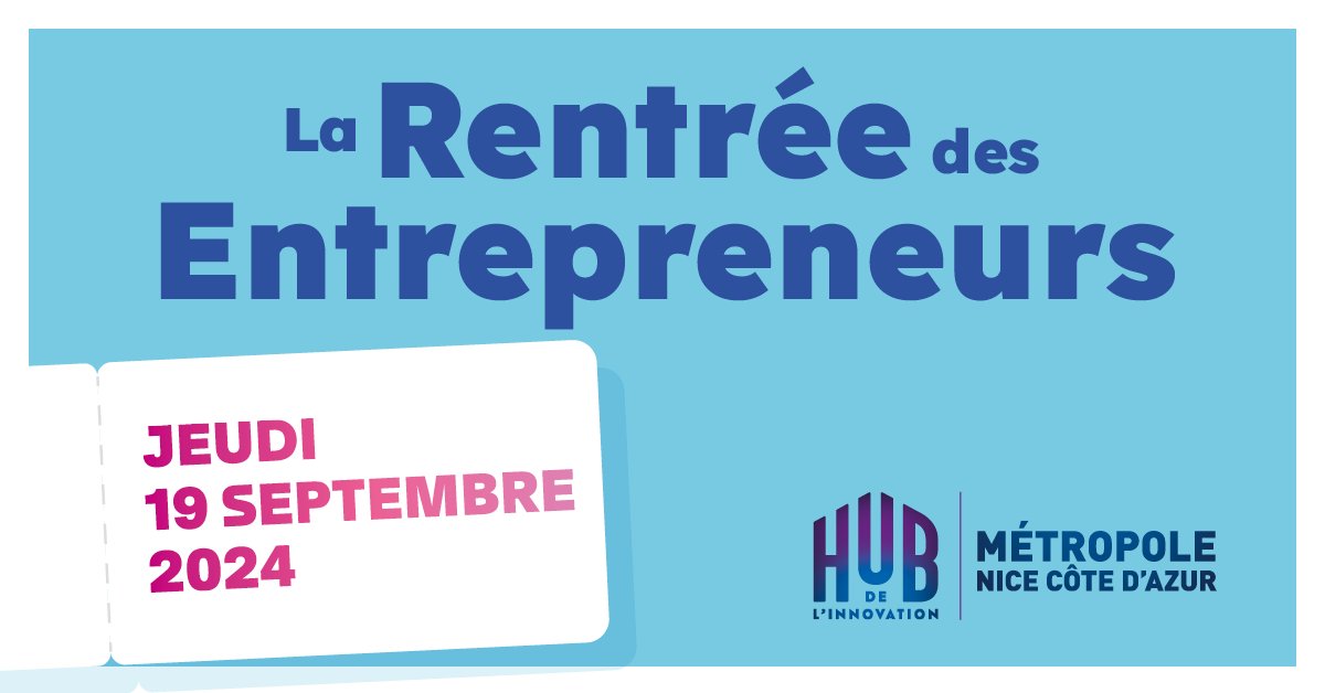 🤔 Des questions sur le financement et l'accompagnement de votre entreprise ?

Le 19/09, rencontrer 60 experts au Hub de l’Innovation #NiceCotedAzur de 10h à 17h et troquez vos doutes contre des conseils à la Rentrée des Entrepreneurs ! 🚀

business.nicecotedazur.org/rentree-des-en…