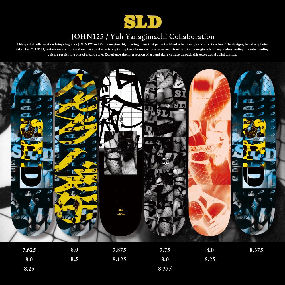 john125_'s tweet photo. SLD Skateboards x JOHN125  x Yuh Yanagimachi コラボデッキ発売イベントを、２日間のみでJOINT HARAJUKUで開催します。
近くにお越しの際は是非遊びにいらしてください🍻

9/6(Fri), 9/7(Sat) 18:00-23:00 https://t.co/t7qsrSKiDS