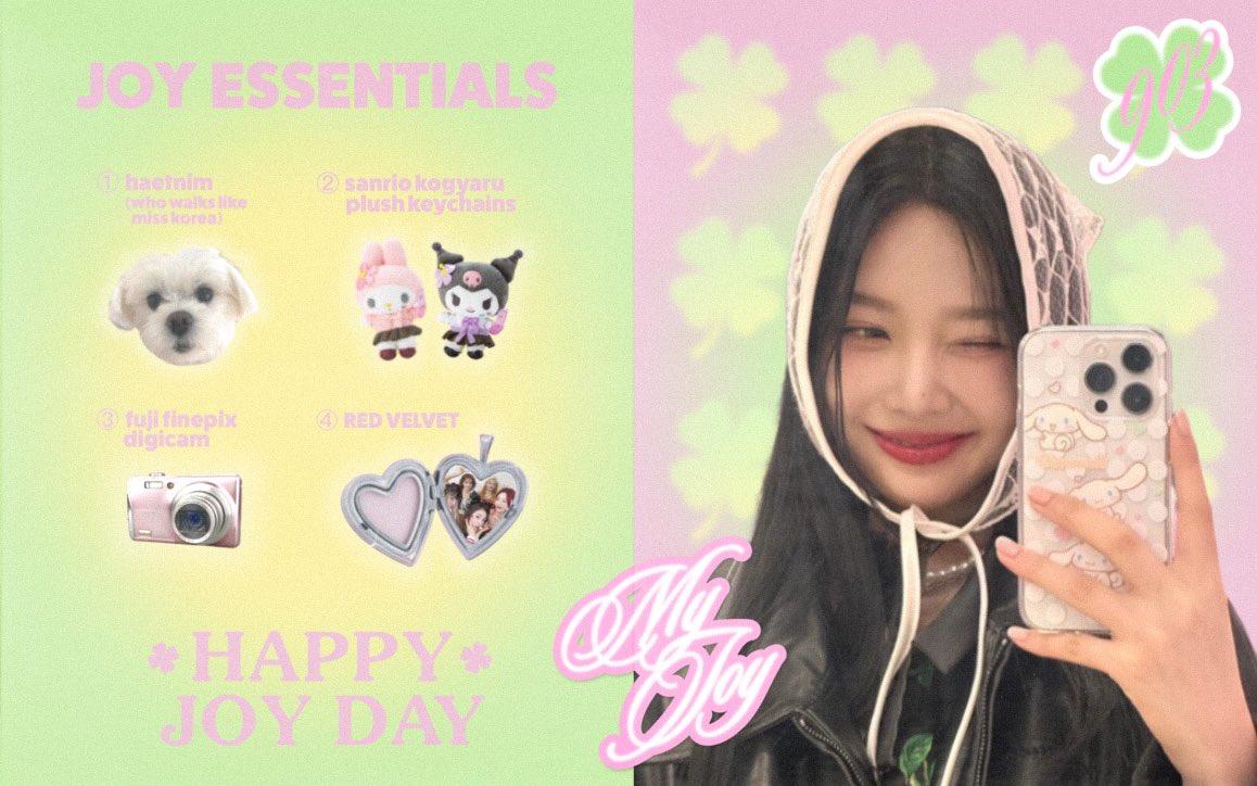 903psd's tweet photo. #JOY #조이 
୧ ‧₊˚ 🍀 ⋅ happy joy day 💞
#a_JOYful_day 
#초록빛으로물들_9월의어느날 https://t.co/MOylp2q7c4