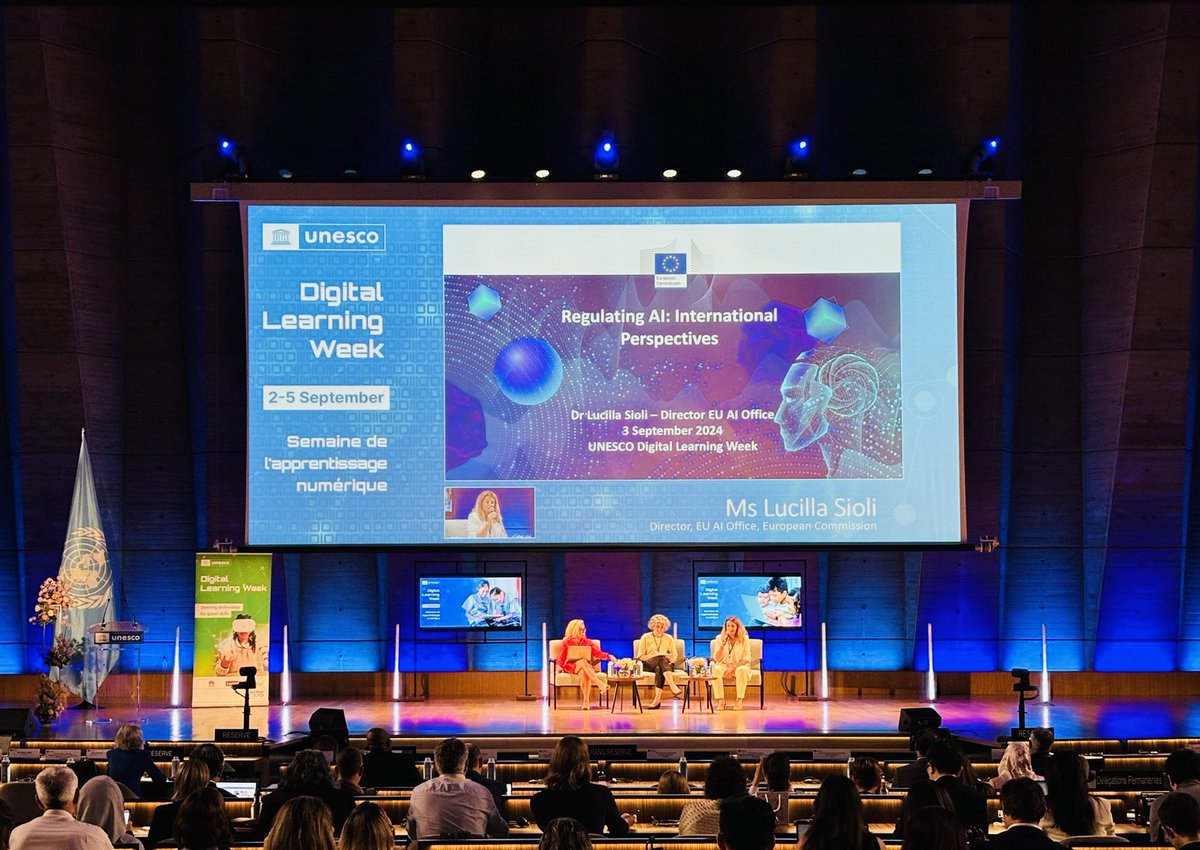 Mar Camacho (@marett) on Twitter photo Day 2 a la <a href="/UNESCO/">UNESCO 🏛️ #Education #Sciences #Culture 🇺🇳</a> #DigitalLearningWeek on <a href="/EileenDonahoe/">Eileen Donahoe</a> de <a href="/StateCDP/">Bureau of Cyberspace and Digital Policy</a> <a href="/LucillaSioli/">lucilla sioli</a> de la <a href="/EU_Commission/">European Commission</a> aporten les visions de la Unió Europea i els Estats Unirts sobre la regulació de la #IA a l’#educació Day 2 a la <a href="/UNESCO/">UNESCO 🏛️ #Education #Sciences #Culture 🇺🇳</a> #DigitalLearningWeek on <a href="/EileenDonahoe/">Eileen Donahoe</a> de <a href="/StateCDP/">Bureau of Cyberspace and Digital Policy</a> <a href="/LucillaSioli/">lucilla sioli</a> de la <a href="/EU_Commission/">European Commission</a> aporten les visions de la Unió Europea i els Estats Unirts sobre la regulació de la #IA a l’#educació