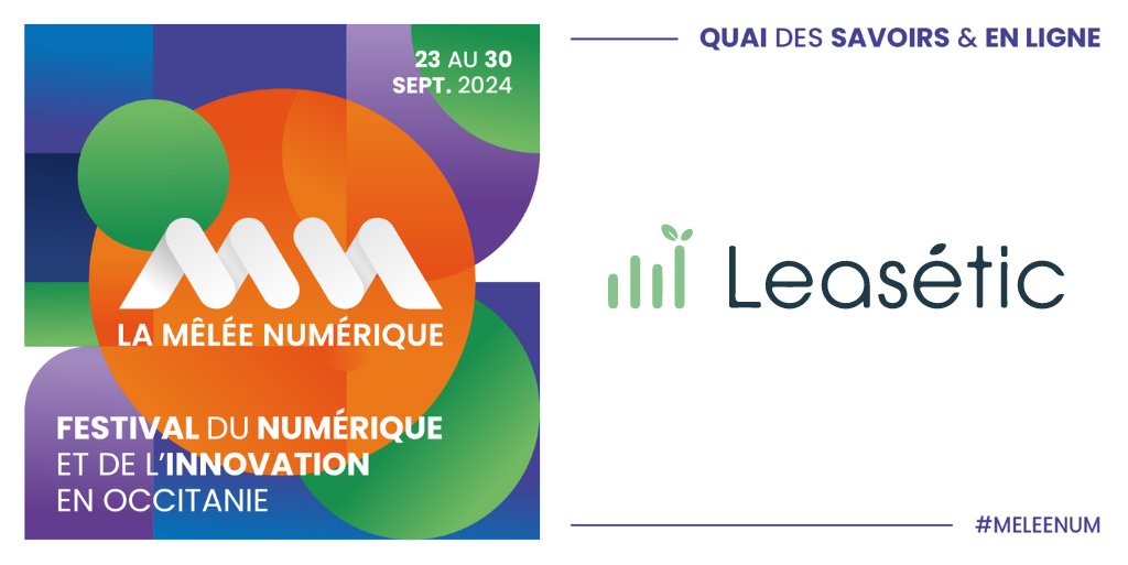 Nous sommes ravis de vous annoncer la présence du <a href="/leasetic/">Leasetic</a> notre partenaire lors de La Mêlée Numérique 2024 ! 🙏
Rendez-vous du 23 au 30 septembre pour l'événement incontournable en Occitanie ! Inscription gratuite : swll.to/meleenum

#MeleeNum  #toulouse