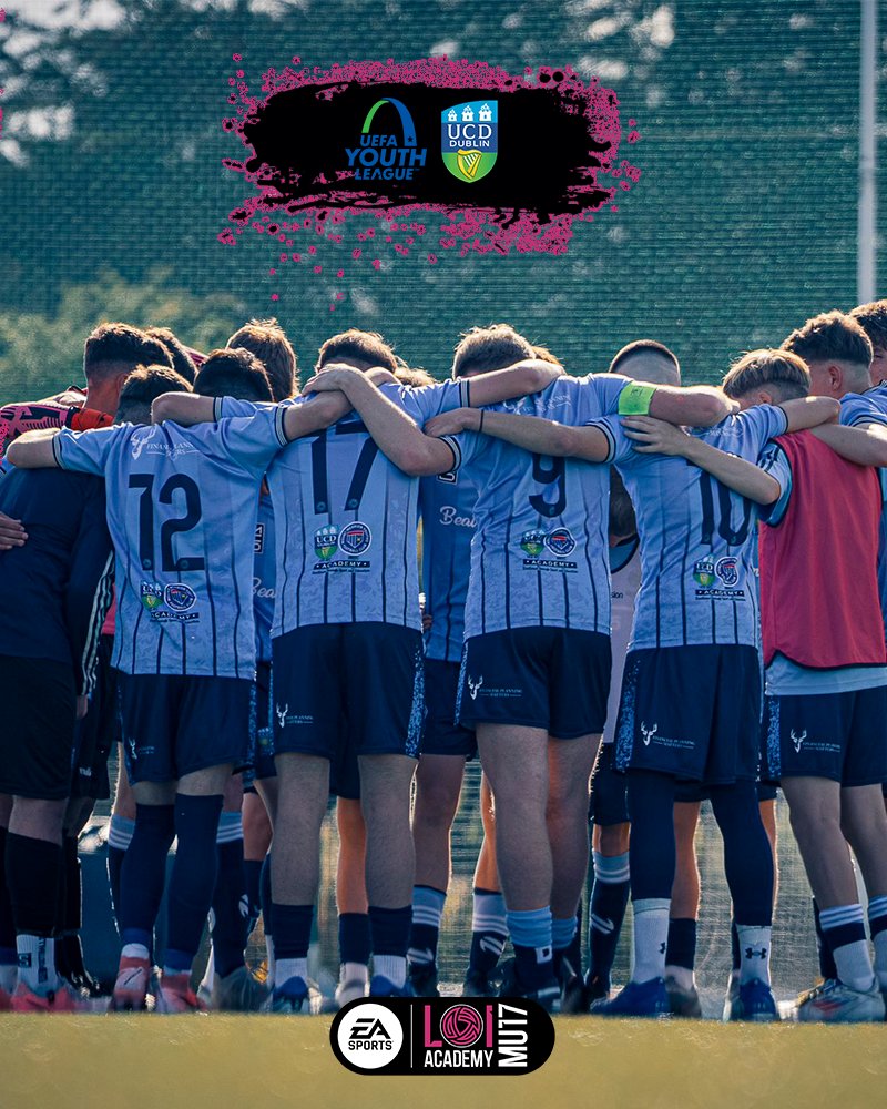 LeagueofIreland's tweet photo. The Draw for the @UEFAYouthLeague takes place today with 2023 EA SPORTS MU17 LOI Academy Champions UCD in the hat from the LOI. 

Find out who they'll face at 10:00 with the draw details here - https://t.co/uCYiXzbtc4

#LOI | @UCDAFC | @EASPORTSFC https://t.co/V5CCuCluZs