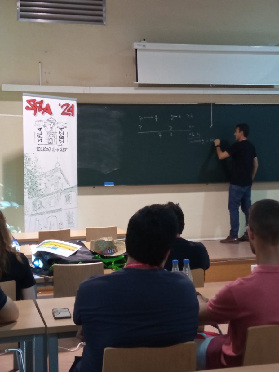 sfla2024oreto's tweet image. The first day of #SFLA2024 ended with the magnificent lecture by Jesús Medina, who talked about Galois connections in #fuzzy_logic. If something was clear to the participants, it is that Galois connections arise everywhere. thank you Jesús!