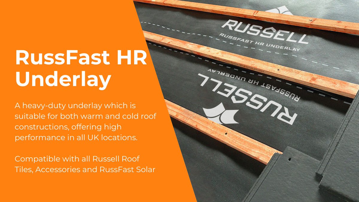 RussellRoofTile's tweet image. Are you looking for the ideal underlay partner for your RussFast Solar system?

Look no further than the newly launched RussFast HR Underlay, ideally placed to be specified with our first solar PV offer to market.

Take a closer look: pulse.ly/cxl367le63

#Underlay #Solar
