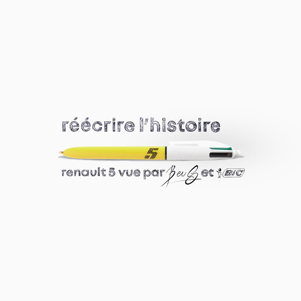 renault_fr's tweet photo. R5 is #Bic pour la rentrée ! 

R5 réécrit l'histoire avec #Bic et @leBeusb

commandez l’iconique stylo Bic 4 couleurs #Renault5 sur la boutique en ligne #TheOriginalsStore

https://t.co/NddiB7hUyf https://t.co/M3I5uA5VGT