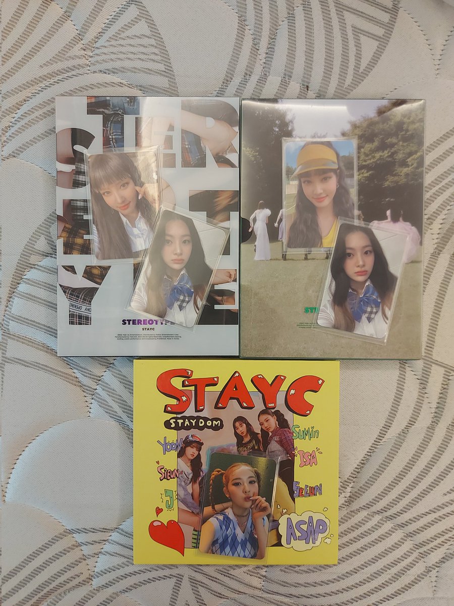 wonuhauls's tweet photo. wts lfb ph ic interest check! quitting sale &amp; not collecting anymore 

STAYC Stereotype Staydom albums w/ full inclusions / 450 ea, negotiable
 
t. stayc yoon seeun sieun poca pc sterotype staydom album https://t.co/uQGoca4NXd