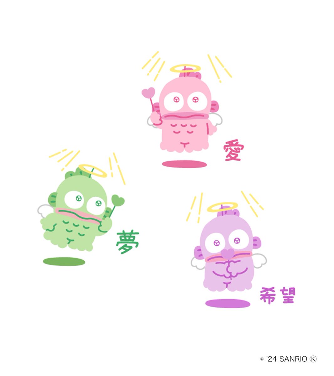 ⋱ #スタンプ制作の裏側 ✍️⋰
新たに配信された
「きどあいらくっ！
カラフルなハンギョドン」🎨

今回はその時の気持ちに合わせた
カラフルなカラーリングで

いつもよりさらに表情豊かな
ハンギョドンに🌈

「愛・夢・希望」の
天使のハンギョドンにも注目👼ˎˊ˗

スタンプ👉lin.ee/nAlxbHb/stdl