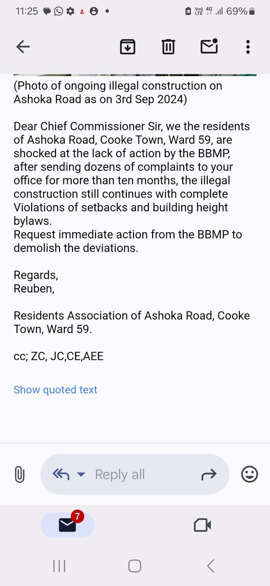 ReubenAD007's tweet photo. Respected Mla KJ George, rampant building violations taking place in Ward 59, Cooke Town, please initiate action to STOP this problem. https://t.co/4nLKXfjt9o