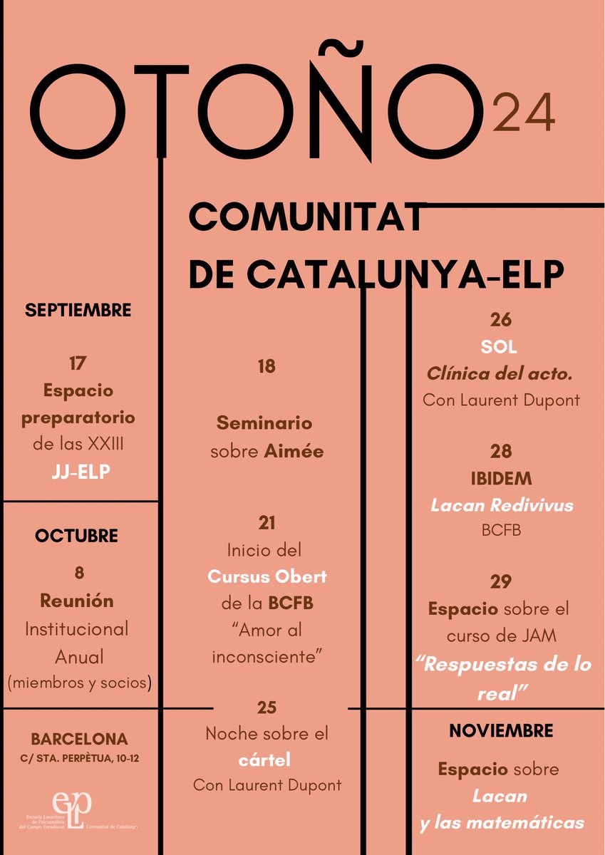 cdc_elp's tweet photo. 👀¿Volviendo? 
⏩Aquí os dejamos un avance de algunas actividades que vienen en la Comunitat de Catalunya de la ELP para que vayan apuntando …
😎Bienvenidos !
@elp_prensa https://t.co/pEyGxN5XmF