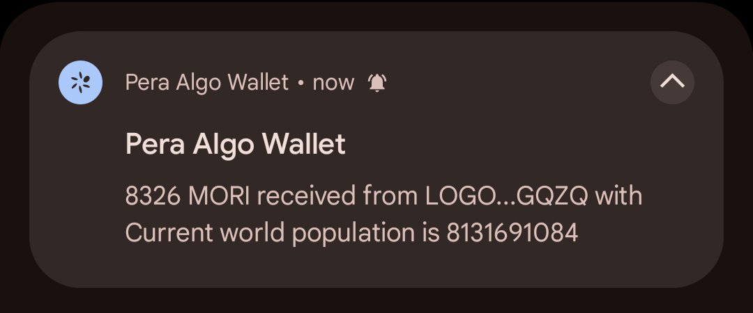 hampelman_data's tweet image. @mori_algo now shows the current world population in tx notes 🚀
Why didn't I come up with this from the start beats me 🧠 thanks to Runvnc for quick adjustment