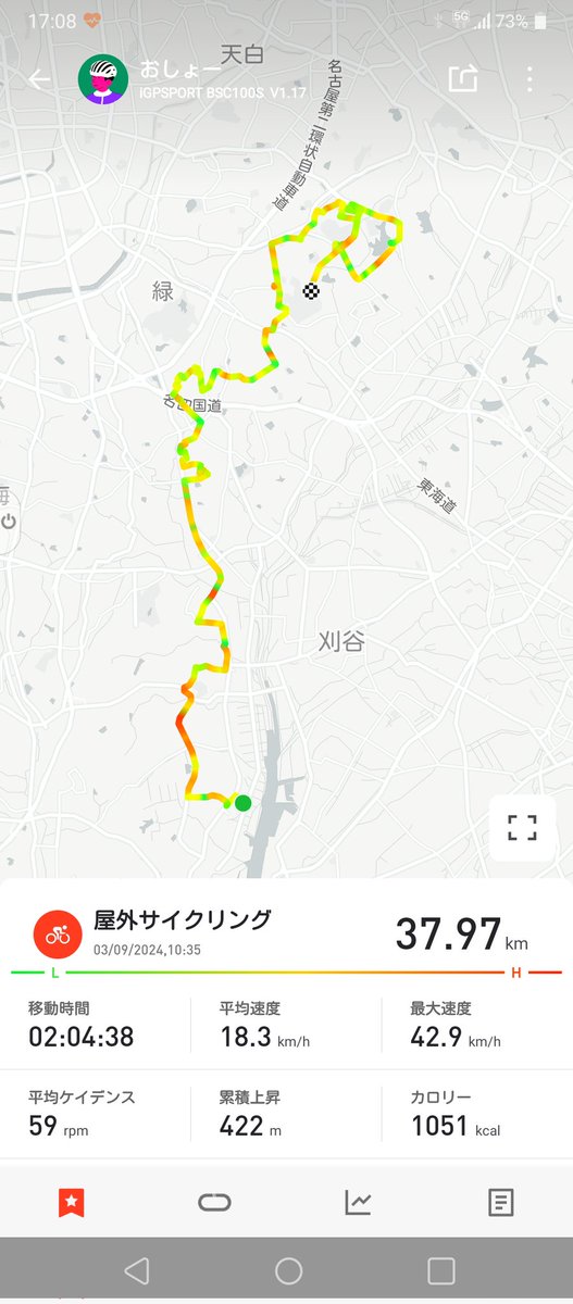 tm_125en's tweet photo. 山やサカが近くになくてチャリ環境だけは以前の方がよかったな
サイコンの調子悪くて途中で切れてら https://t.co/DOa7vxuVPf