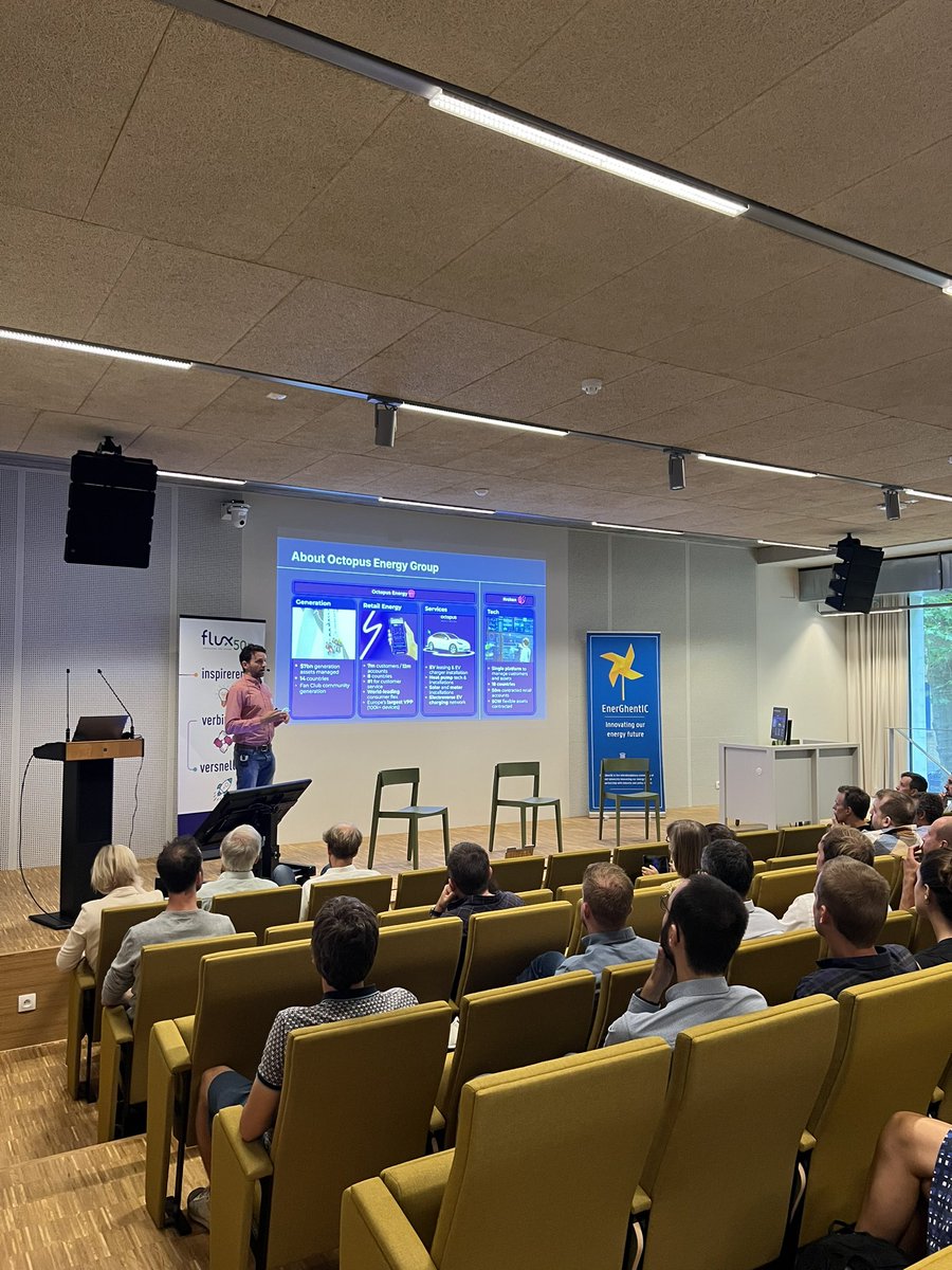 UGent EnerGhentIC (@energhentic) on Twitter photo Looking at ‘What’s next in Flexibility’ today with a full program and packed room! Lots of interest in the opening presentation by <a href="/a_r_Schein/">Andrew Schein 🐢🍦</a> from <a href="/OctopusEnergy/">Octopus Energy</a>
Event co-organized by <a href="/EnerGhentIC/">UGent EnerGhentIC</a> and <a href="/flux_50/">Flux50</a> <a href="/SamHamels/">Sam Hamels</a> Looking at ‘What’s next in Flexibility’ today with a full program and packed room! Lots of interest in the opening presentation by <a href="/a_r_Schein/">Andrew Schein 🐢🍦</a> from <a href="/OctopusEnergy/">Octopus Energy</a>
Event co-organized by <a href="/EnerGhentIC/">UGent EnerGhentIC</a> and <a href="/flux_50/">Flux50</a> <a href="/SamHamels/">Sam Hamels</a>