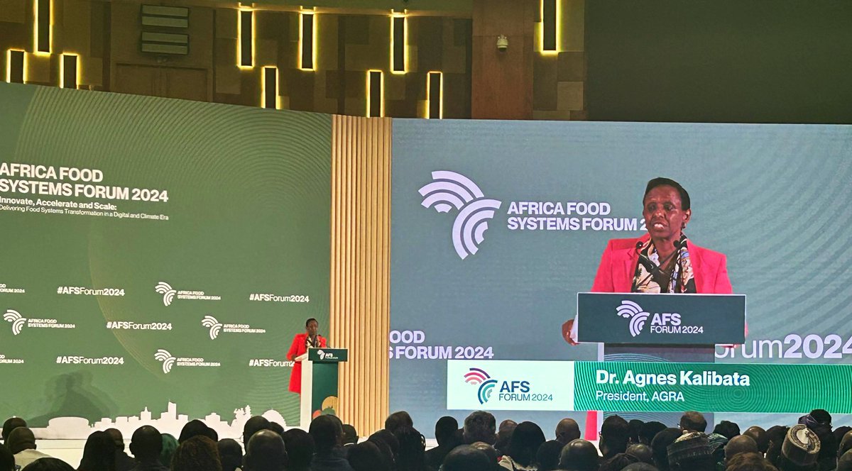 Sangwa Sifa Florence (@sangwasifa) on Twitter photo “Welcome to #AFSForum2024! This year's theme: Innovate, Accelerate, and Scale, calls for harnessing the creativity of Africa's youth and women to drive economic progress.”
- Dr. <a href="/Agnes_Kalibata/">Agnes M. Kalibata</a>, President of <a href="/AGRA_Africa/">AGRA - Sustainably Growing Africa’s Food Systems.</a>, at the <a href="/TheAGRF/">AFS Forum</a> opening ceremony. “Welcome to #AFSForum2024! This year's theme: Innovate, Accelerate, and Scale, calls for harnessing the creativity of Africa's youth and women to drive economic progress.”
- Dr. <a href="/Agnes_Kalibata/">Agnes M. Kalibata</a>, President of <a href="/AGRA_Africa/">AGRA - Sustainably Growing Africa’s Food Systems.</a>, at the <a href="/TheAGRF/">AFS Forum</a> opening ceremony.