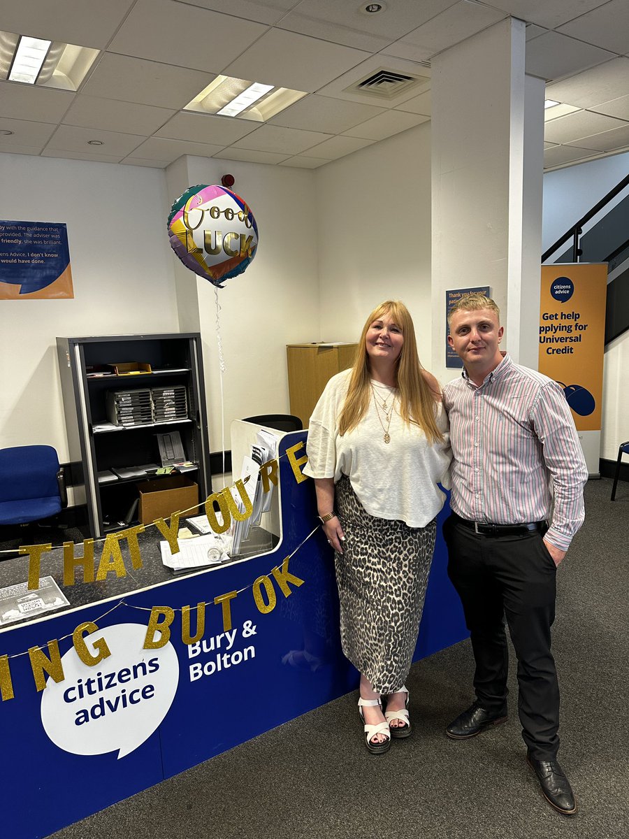 This weekend <a href="/CABuryandBolton/">Citizens Advice Bury & Bolton</a> said our goodbyes to our wonderful Deputy CEO Michelle as she begins a new challenge

Michelle you have been a monumental part of CABB for the 18 years. Thank you for everything you have done for our organisation, staff &amp; the people of Bury &amp; Bolton.