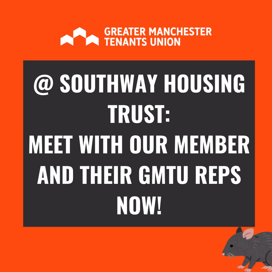 Call for <a href="/SouthwayHousing/">Southway Housing Trust</a> to meet with our member and their GMTU reps to draw up a timeline for action on disrepair, accessibility and pest control. Read our member's story below and share widely!
