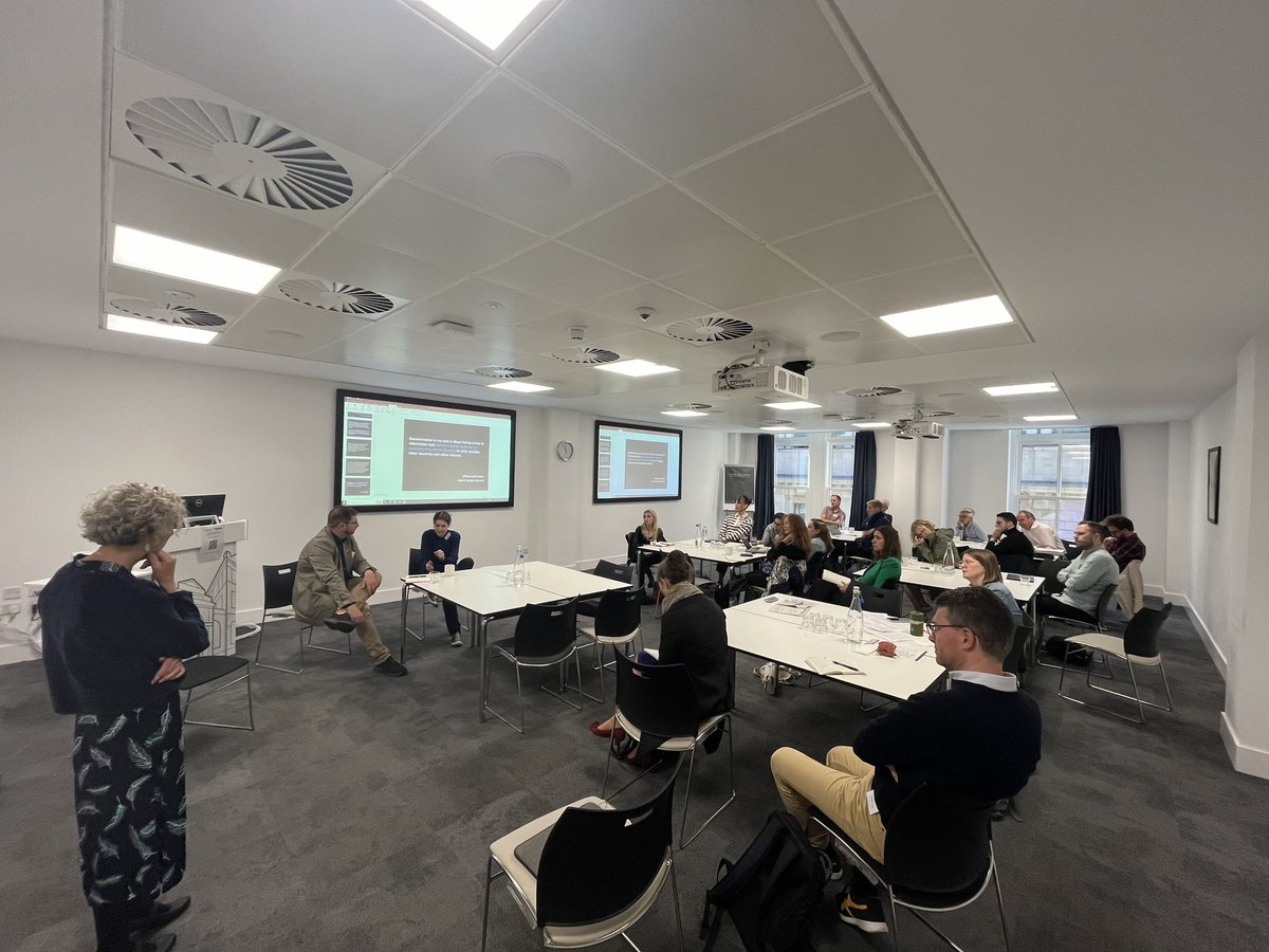 Engaging discussion with David Clarke (Cardiff) and Kirstin Gwyer (Oxford) after the presentations in the second Centring Marginalized Perspectives panel. Thanks <a href="/WIGSblog/">W+IGS</a> for co-sponsoring this series of panels with the AGS EDI Working Group