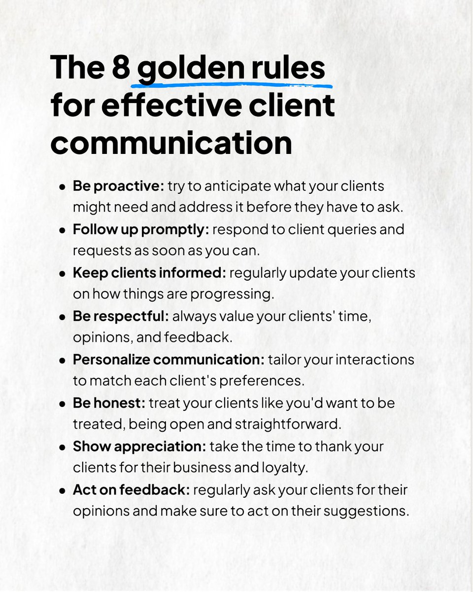 Master the art of client communication with these 8 golden rules! From being proactive to personalizing your interactions, learn how to keep your clients happy and loyal.  

#ClientSuccess #CustomerService #BusinessGrowth #Textmagic #Touchpoint