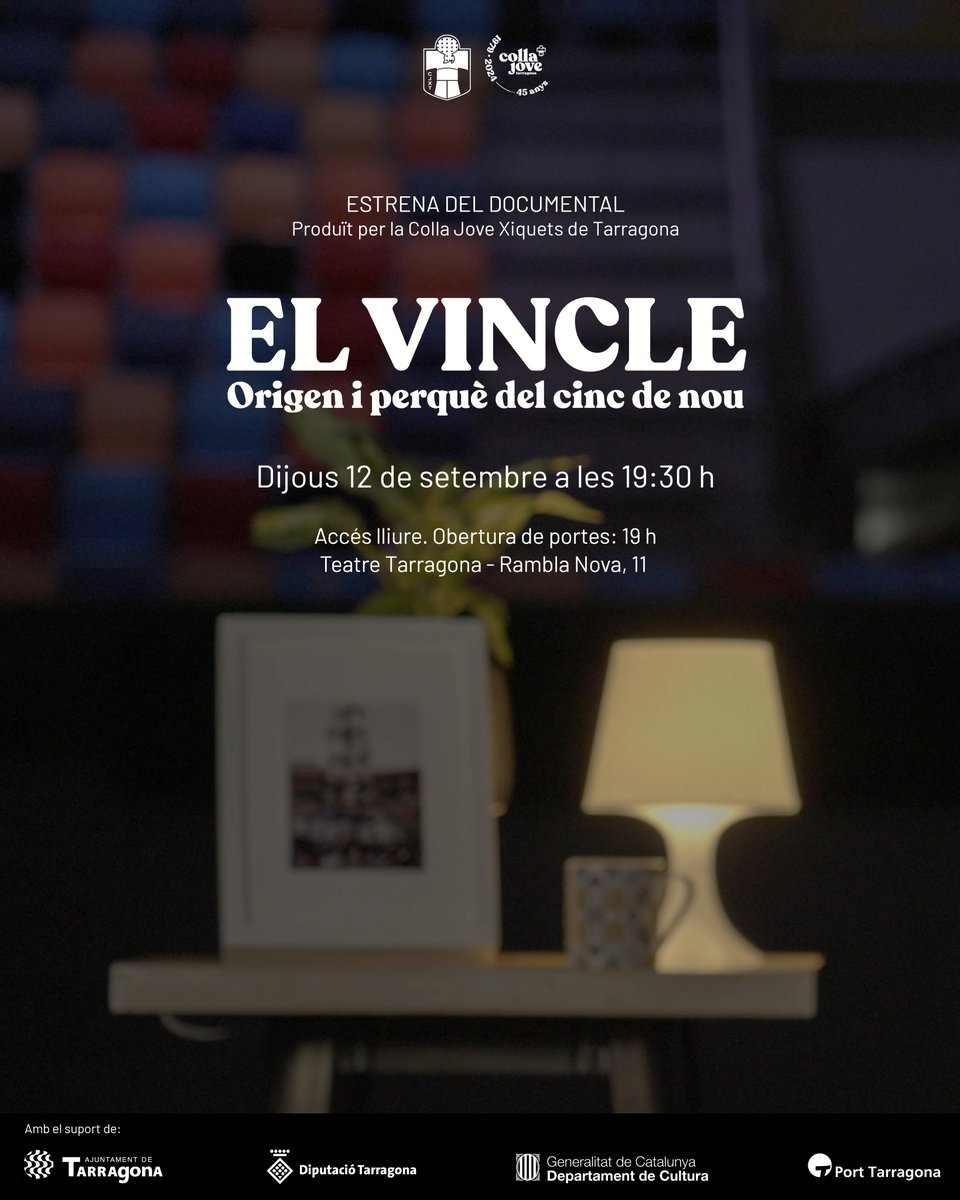 ✨ El castell insígnia. L'emblema de la colla. El 12 de setembre estrenem 'El Vincle'.

📆 Un documental de producció pròpia que desgrana la relació que tenim amb el 5 de 9 amb folre a través de protagonistes de dins i de fora. Obert a tothom!

#AllòQueVolem #castells #45anysCJXT