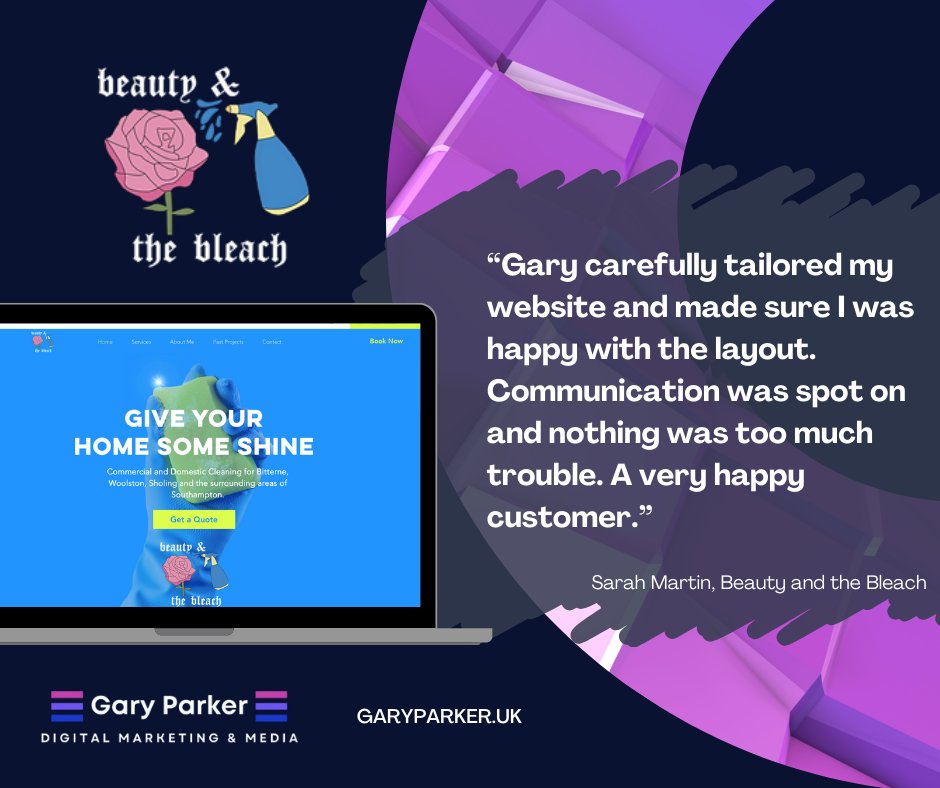 Thank you, Sarah, for the kind words! It was a joy bringing #BeautyandtheBleach to life online. ✨ I enjoy working with small business - every project is personal, every story unique. It's inspiring to be a part of their journey. 🫧🧽 #SupportSmallBusiness #EntrepreneurLife