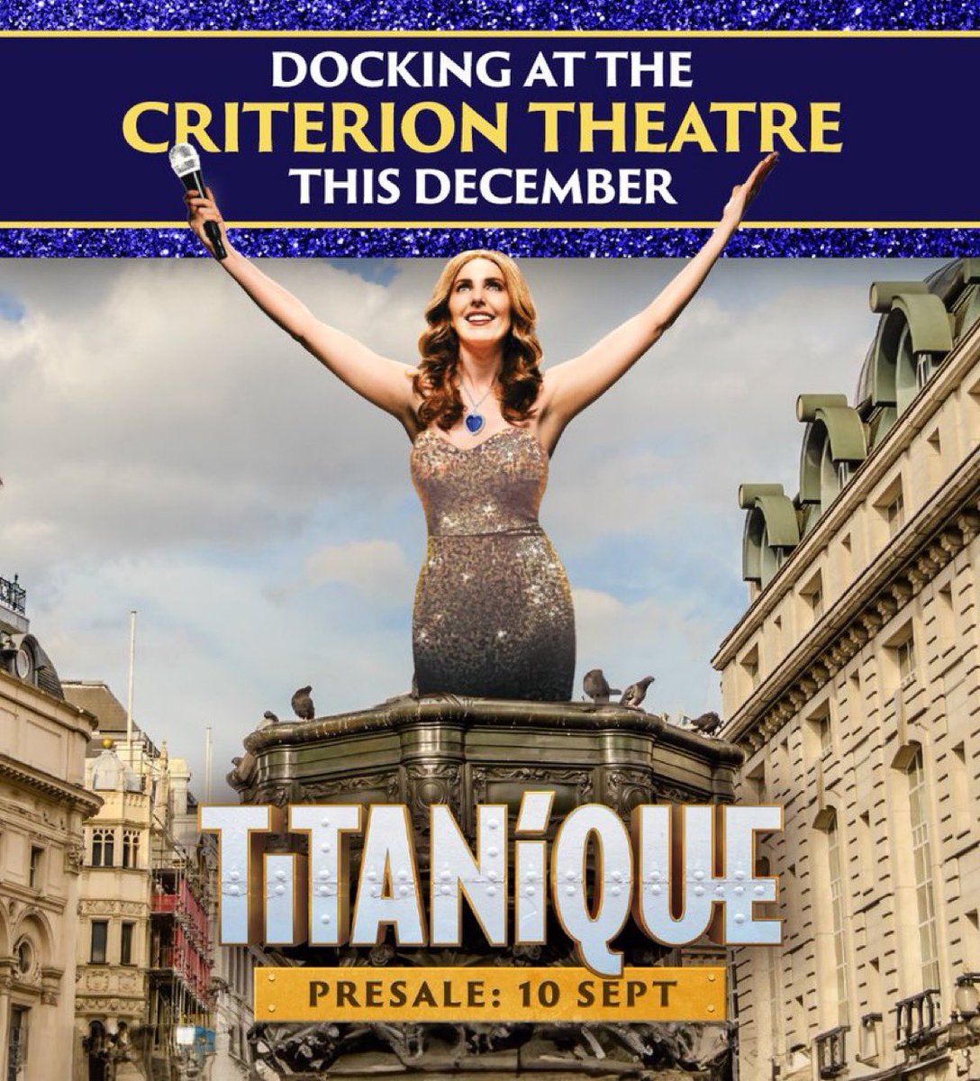 We are thrilled to announce that the smash-hit off-Broadway sensation <a href="/Titanique/">Titanique, The Musical</a> comes to London’s Criterion Theatre from the 9th December! 

Sign up for presale tickets on the 10th September at London.TitaniqueMusical.com