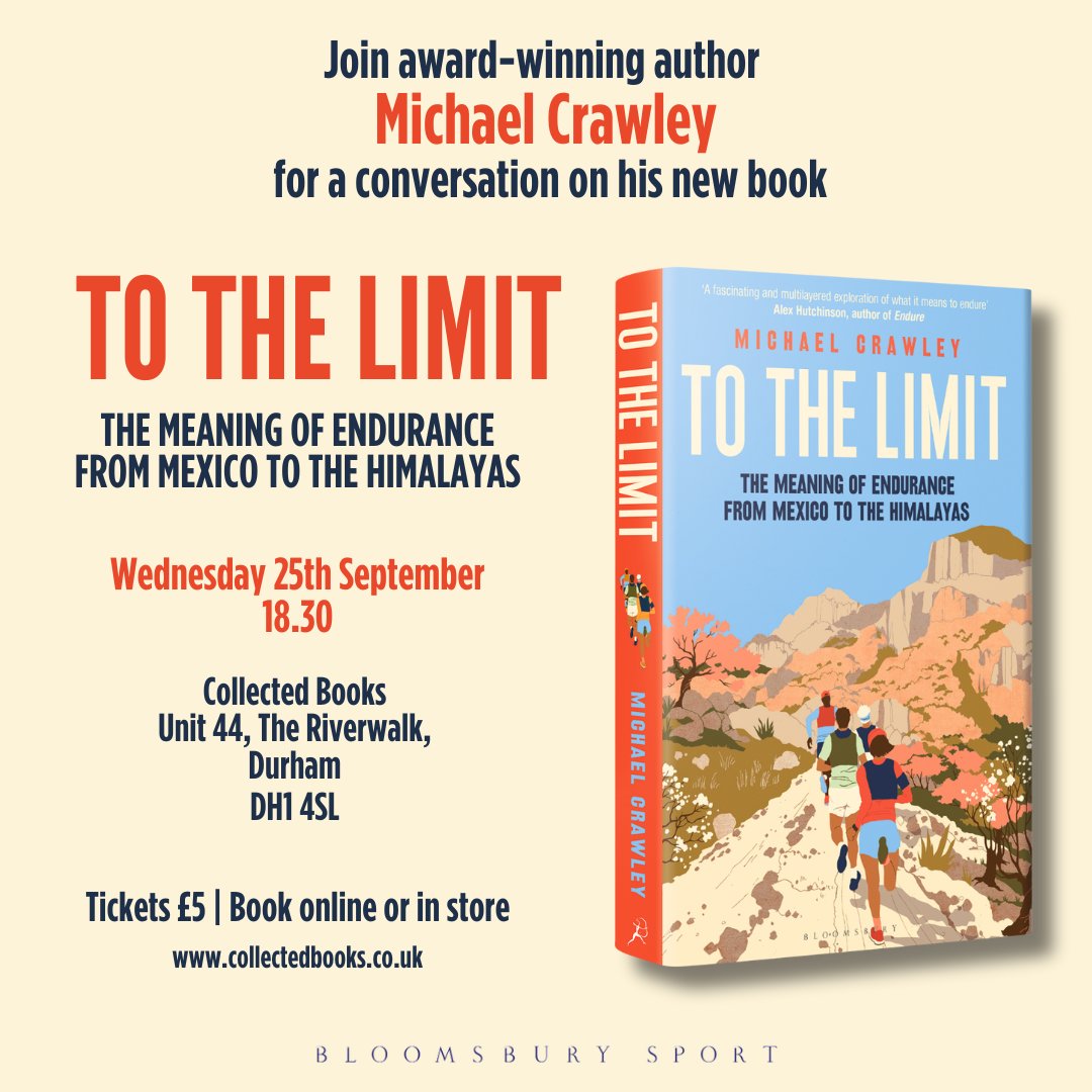 Michael Crawley (@mphcrawley) on Twitter photo I'll be doing a book launch for 'To the Limit' <a href="/CollectedDurham/">Collected Books Durham</a> on the 25th September. Tickets are £5, and available here: Michael Crawley - To the Limit | Wednesday 25 September, 6.30pm – Collected (collectedbooks.co.uk) I'll be doing a book launch for 'To the Limit' <a href="/CollectedDurham/">Collected Books Durham</a> on the 25th September. Tickets are £5, and available here: Michael Crawley - To the Limit | Wednesday 25 September, 6.30pm – Collected (collectedbooks.co.uk)