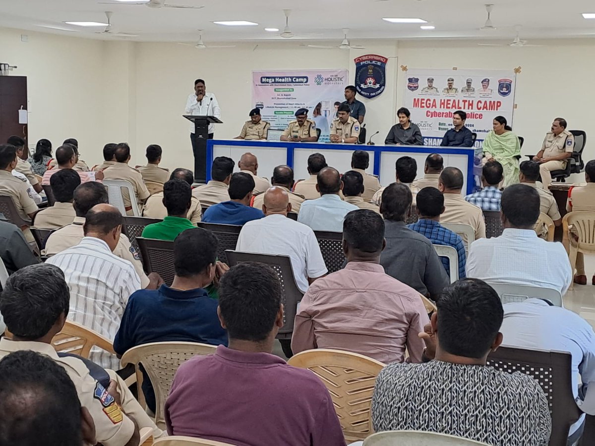 Organized Mega Health Camp with the help of Holistic Hospital staff to the Police Personnel of Shamshabad Zone.