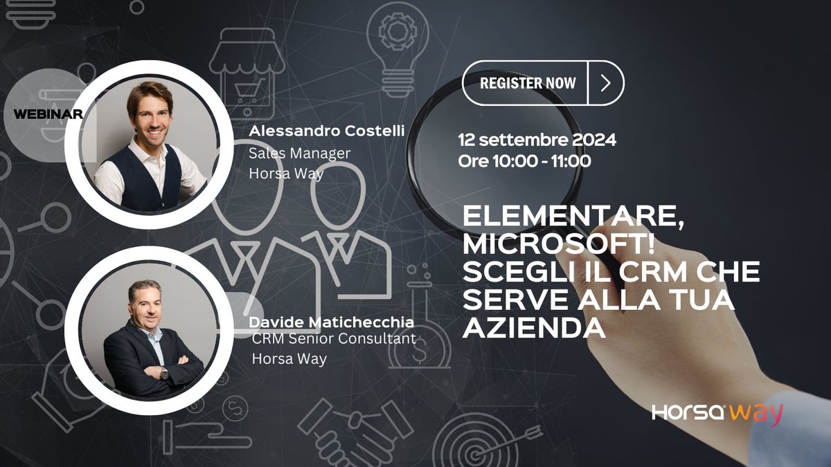 Horsa Spa (@horsaspa) on Twitter photo Amplifica la forza della relazione con i tuoi clienti!
Tutti i vantaggi del CRM di <a href="/microsoftitalia/">Microsoft Italia</a> nel webinar dedicato horsa.com/it/it/news-eve… Amplifica la forza della relazione con i tuoi clienti!
Tutti i vantaggi del CRM di <a href="/microsoftitalia/">Microsoft Italia</a> nel webinar dedicato horsa.com/it/it/news-eve…