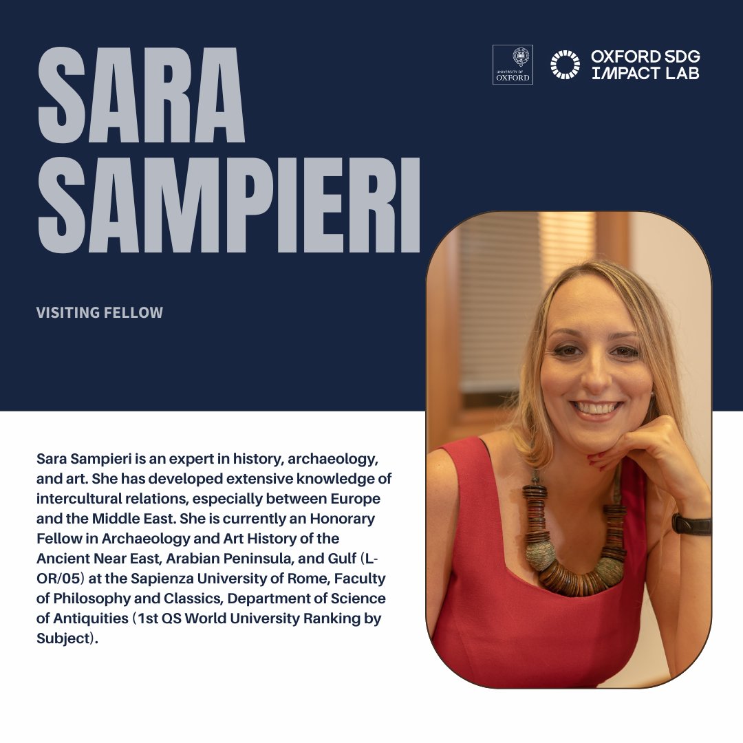 OxfordSDGLab (@oxfordsdglab) on Twitter photo 📢Welcome <a href="/sampieri_sara/">Sara Sampieri</a>. She joins our <a href="/UNWTO/">UN Tourism</a> project team on the #ESG Framework for #Tourism Businesses research. 🌍An expert in #history, #archaeology & intercultural relations, she brings her deep knowledge of Europe & the Middle East to the Lab. #Sustainability #Globalgoals 📢Welcome <a href="/sampieri_sara/">Sara Sampieri</a>. She joins our <a href="/UNWTO/">UN Tourism</a> project team on the #ESG Framework for #Tourism Businesses research. 🌍An expert in #history, #archaeology & intercultural relations, she brings her deep knowledge of Europe & the Middle East to the Lab. #Sustainability #Globalgoals