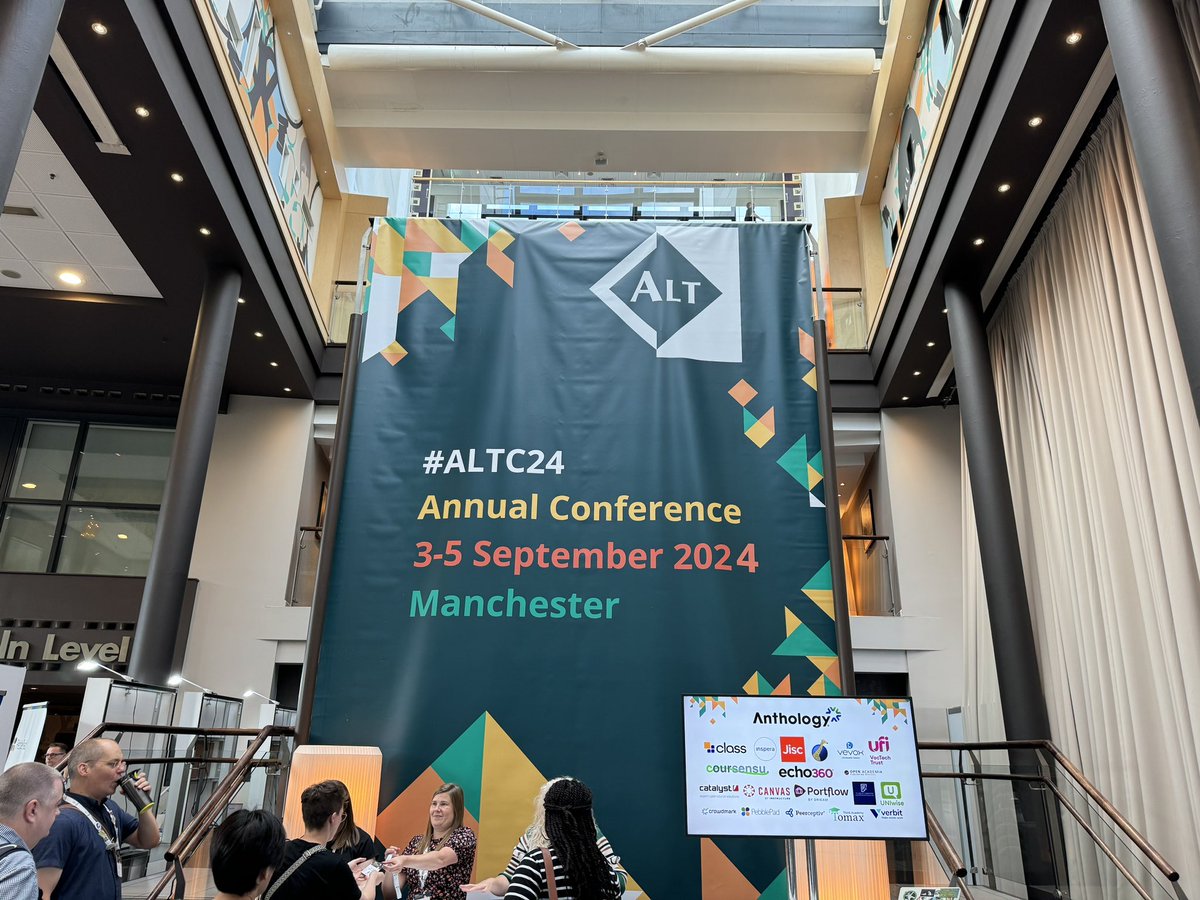 Arrived at #ALTC24 and ready for three days of networking and collaboration with learning technologists across the industry <a href="/A_L_T/">ALT - alt.ac.uk</a>