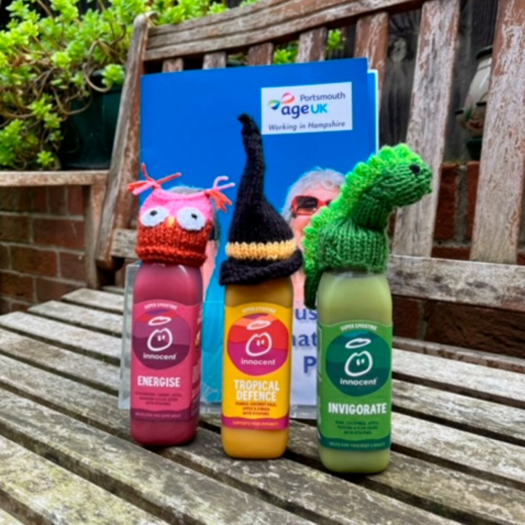 Join in with the Innocent Big Knit and send in your little hats to raise money for Age UK Portsmouth.⁠ For every hat, we recieve 30p!

You can then drop them off to us at⁠
Age UK Portsmouth⁠
The Bradbury Centre⁠
16-18 Kingston Road⁠
Portsmouth⁠
PO1 5RZ⁠

023 92862121
