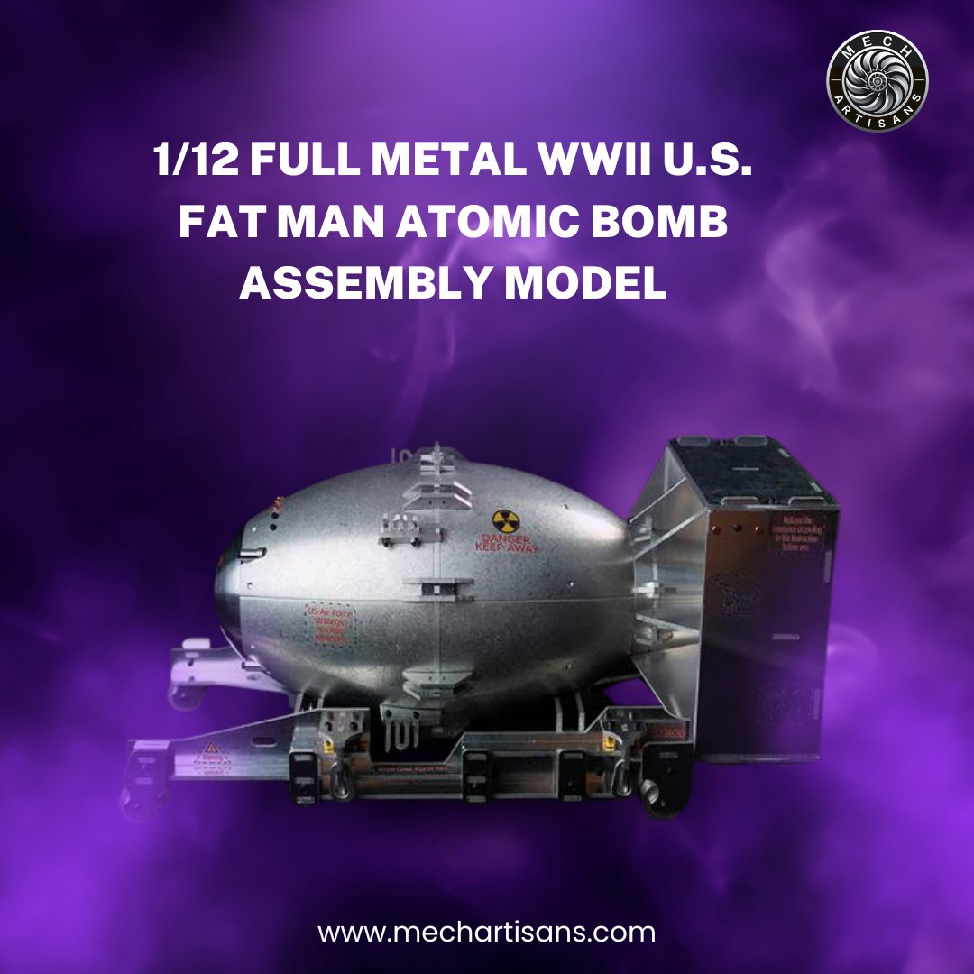 MechArtisans's tweet image. 🔬💣 Dive into history with our 1/12 Full Metal WWII U.S. Fat Man Atomic Bomb Assembly Model! This detailed kit captures a pivotal moment in history with precision and craftsmanship. Perfect for collectors and history buffs alike. 🛠️✨ 

#HistoryInDetail 
#ModelCollector