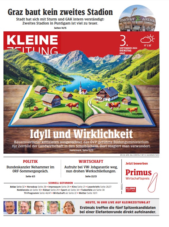 Was die SPÖ kann, kann die ÖVP auch: Selbstsabotage im Wahlkampf. 

Bauernvertreter kritisieren das Schwarz-geführte Bildungsministerium für Zerrbild der Landwirtschaft in Schulbüchern. Dort reagiert man verwundert. 

<a href="/MrFlorianEder/">Florian Eder</a> über Idyll und Wirklichkeit⤵️