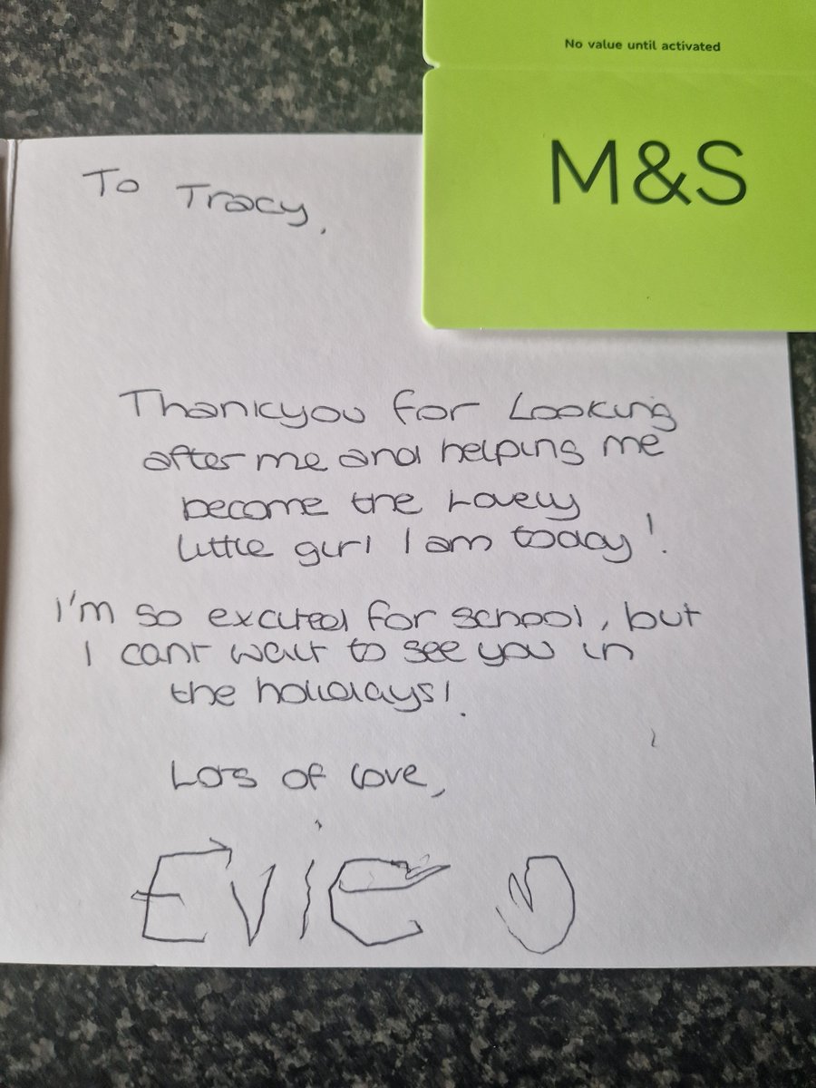 tracyhodge2's tweet photo. Feeling blessed and very much appreciated!!   Always sad saying Goodbye to little ones who you have looked after since they were babies - nearly 4 years. #EYFS #EarlyYears #EYTwitterTagteam #loved #appreciated #childcare ❤️🌹🌻 https://t.co/fPVlls8i1u